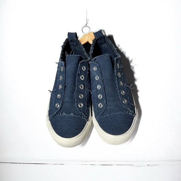 🌻Corkys Blue Denim Babalu Slip On Laceless Sneakers Size 7 - Picture 5 of 10